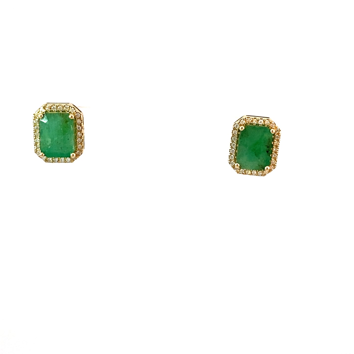 Square Emerald Earrings