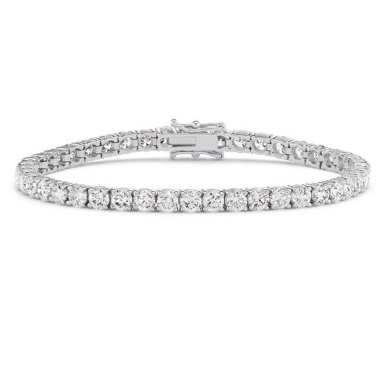 Round Cut Lab Grown Diamond Tennis Bracelet 9ct