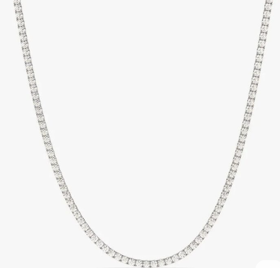 Classic Tennis Necklace lab Diamond 10cts