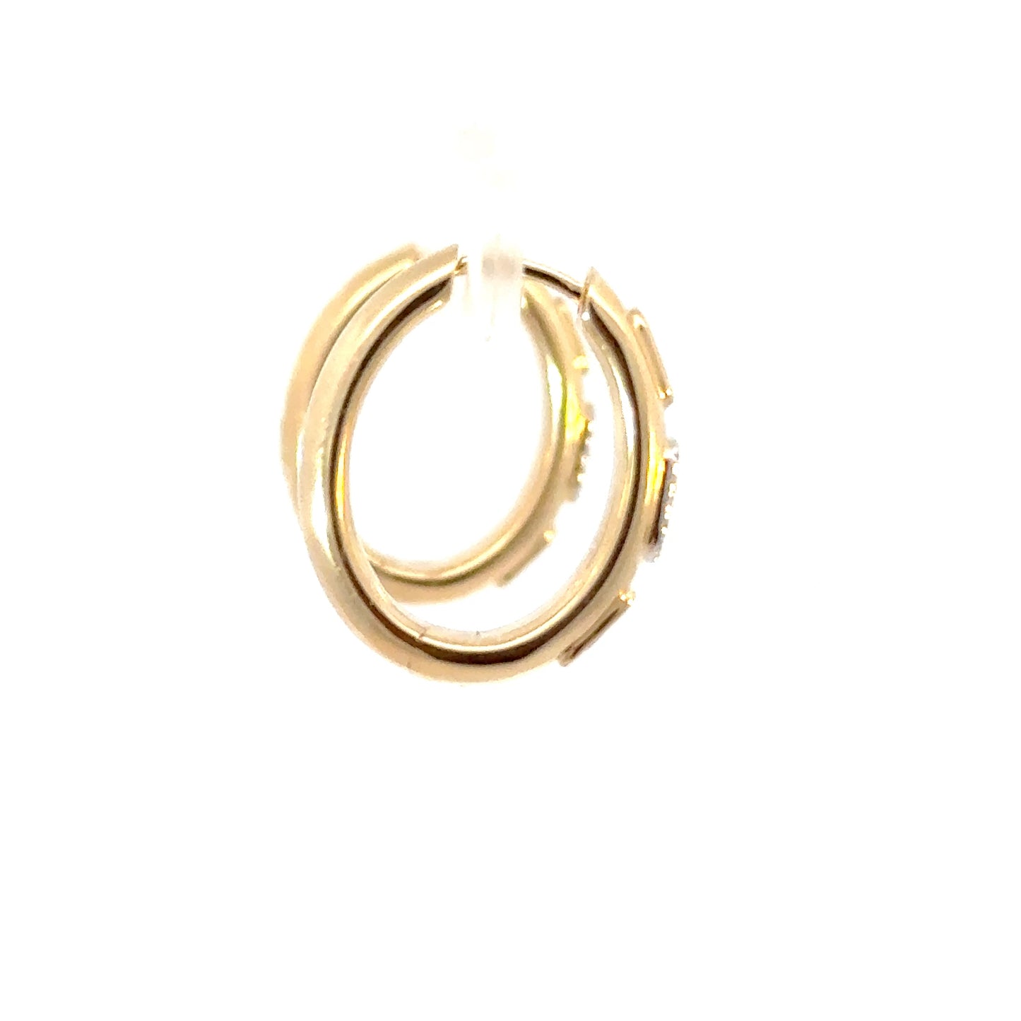 14k hoops with pink Sapphire
