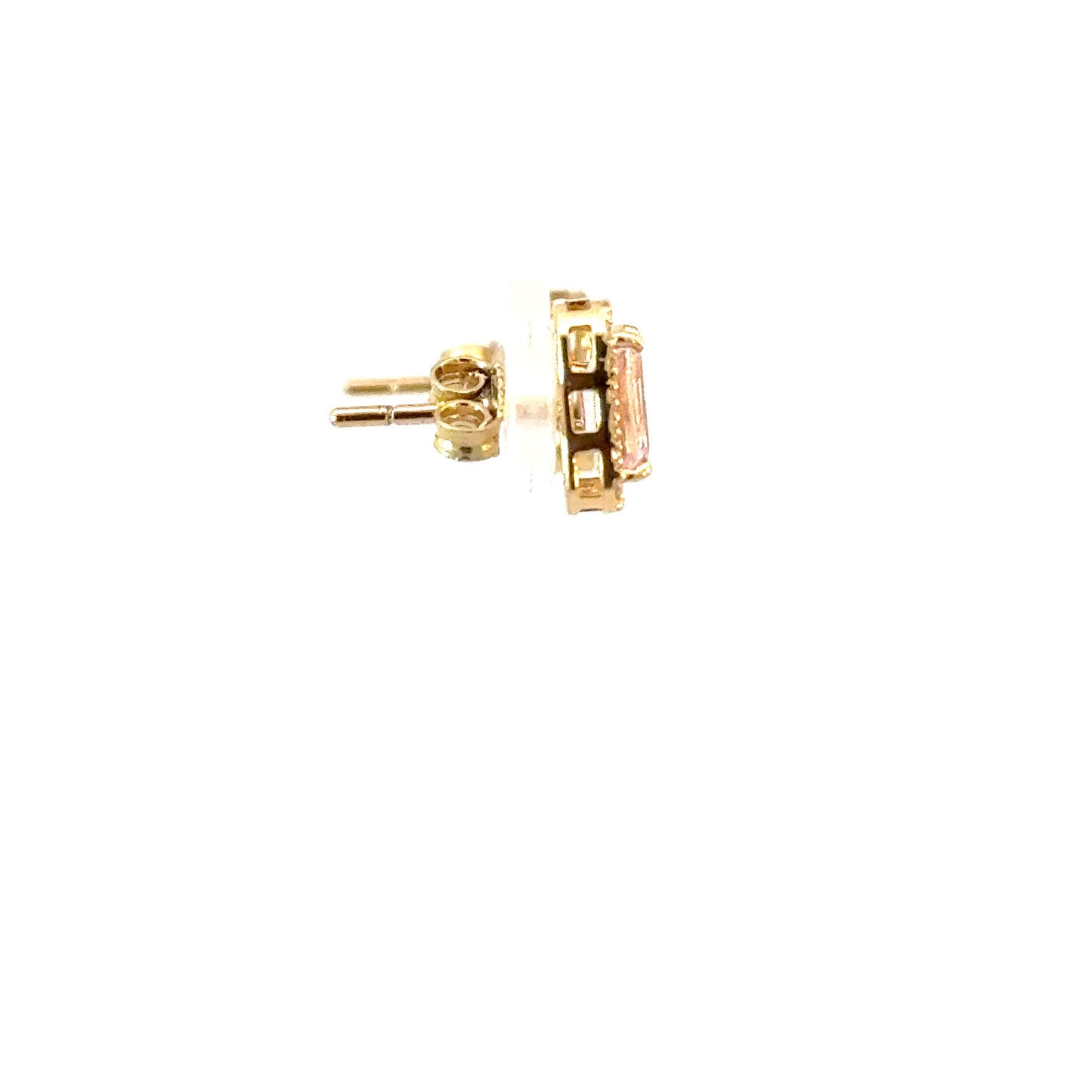 14k pink saphirre Studs