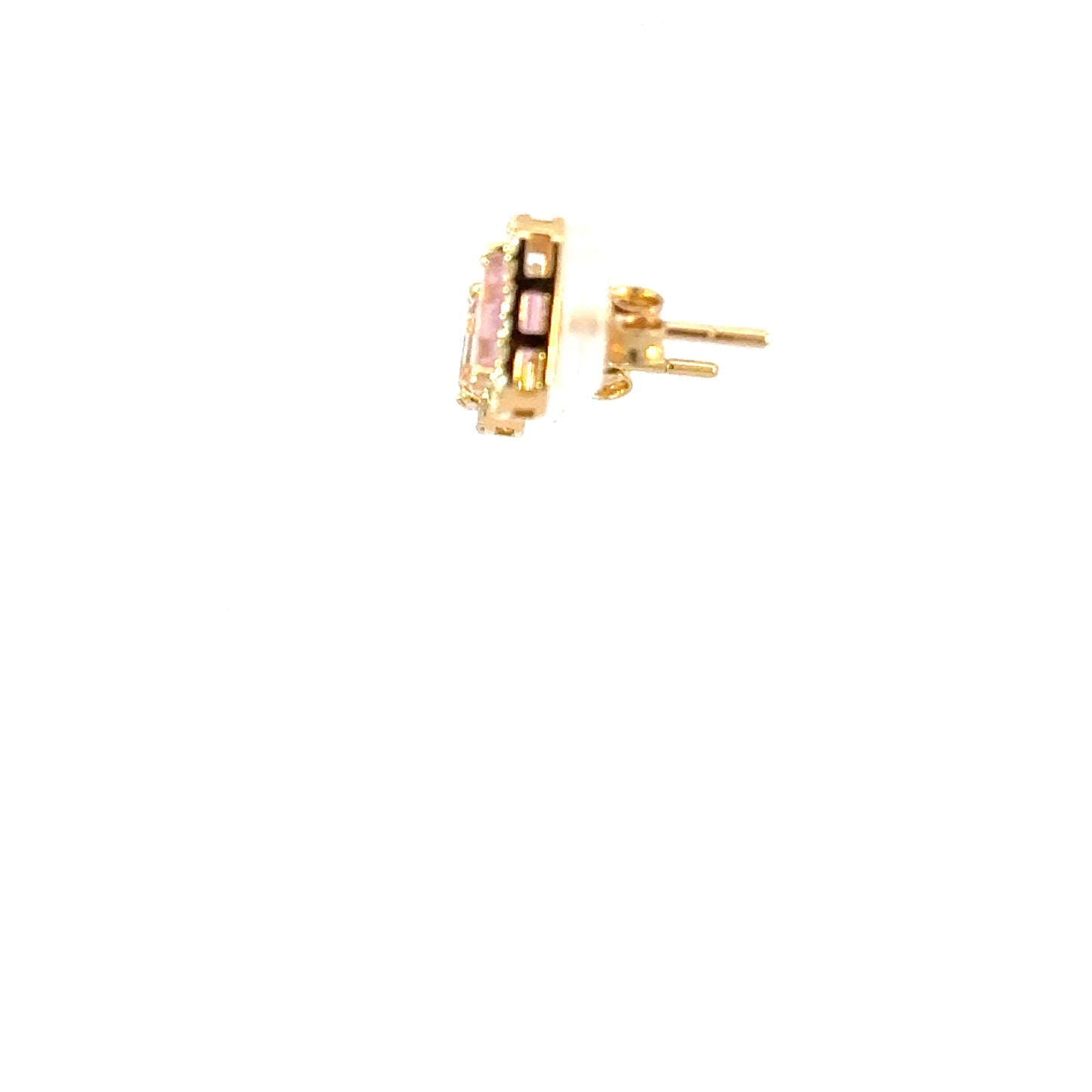 14k pink saphirre Studs