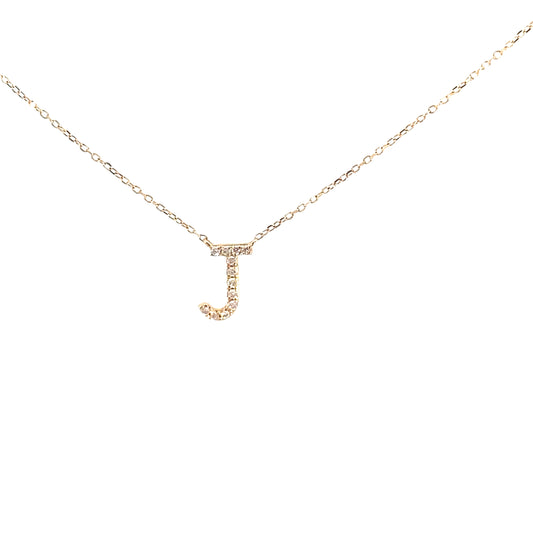 INITIAL DIAMOND NECKLASE