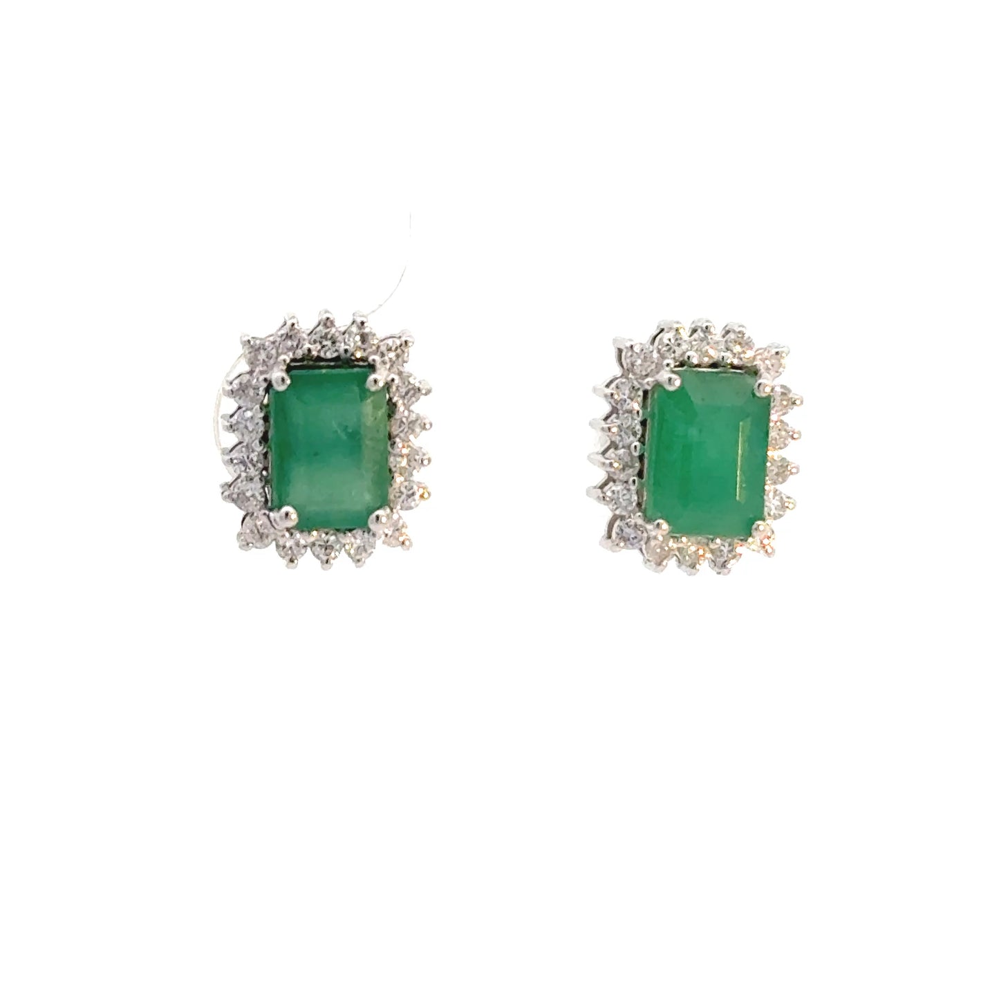 Emerald & Diamond Studs