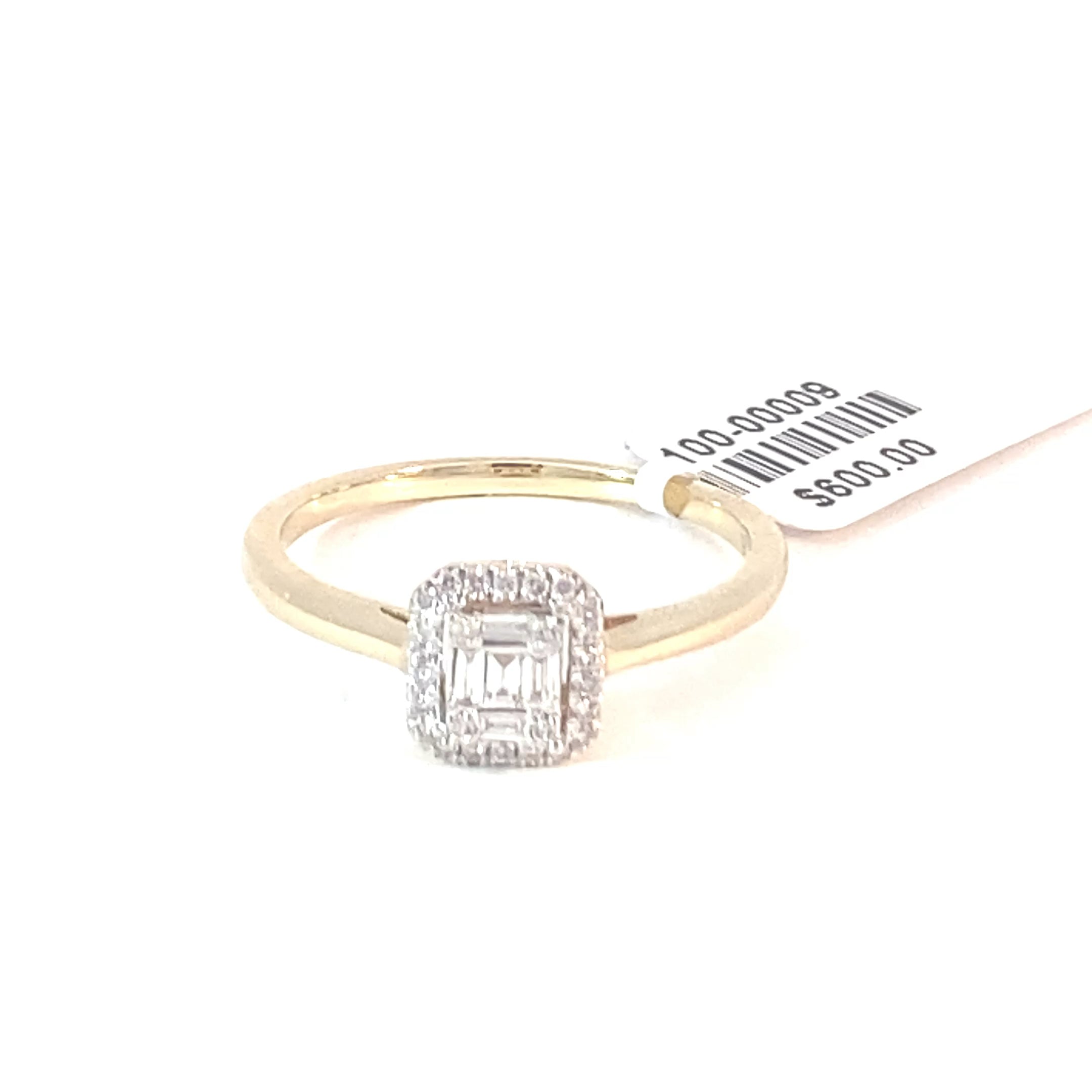 Square Multidiamond Ring