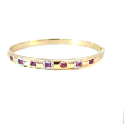 Pink Saphire Bangle