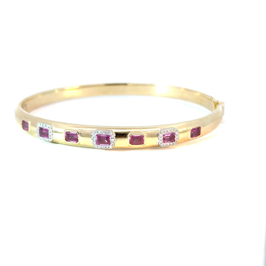 Pink Saphire Bangle