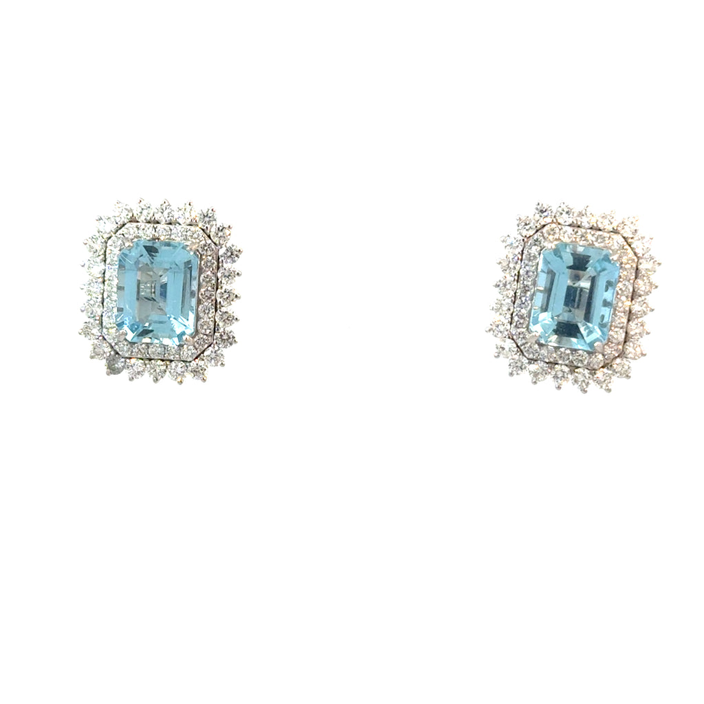 Elegant aquamarine Studs