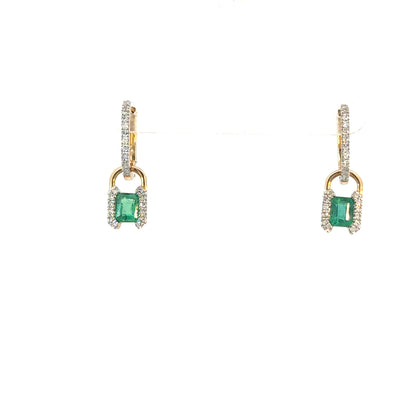 Emerald Lock Hoops