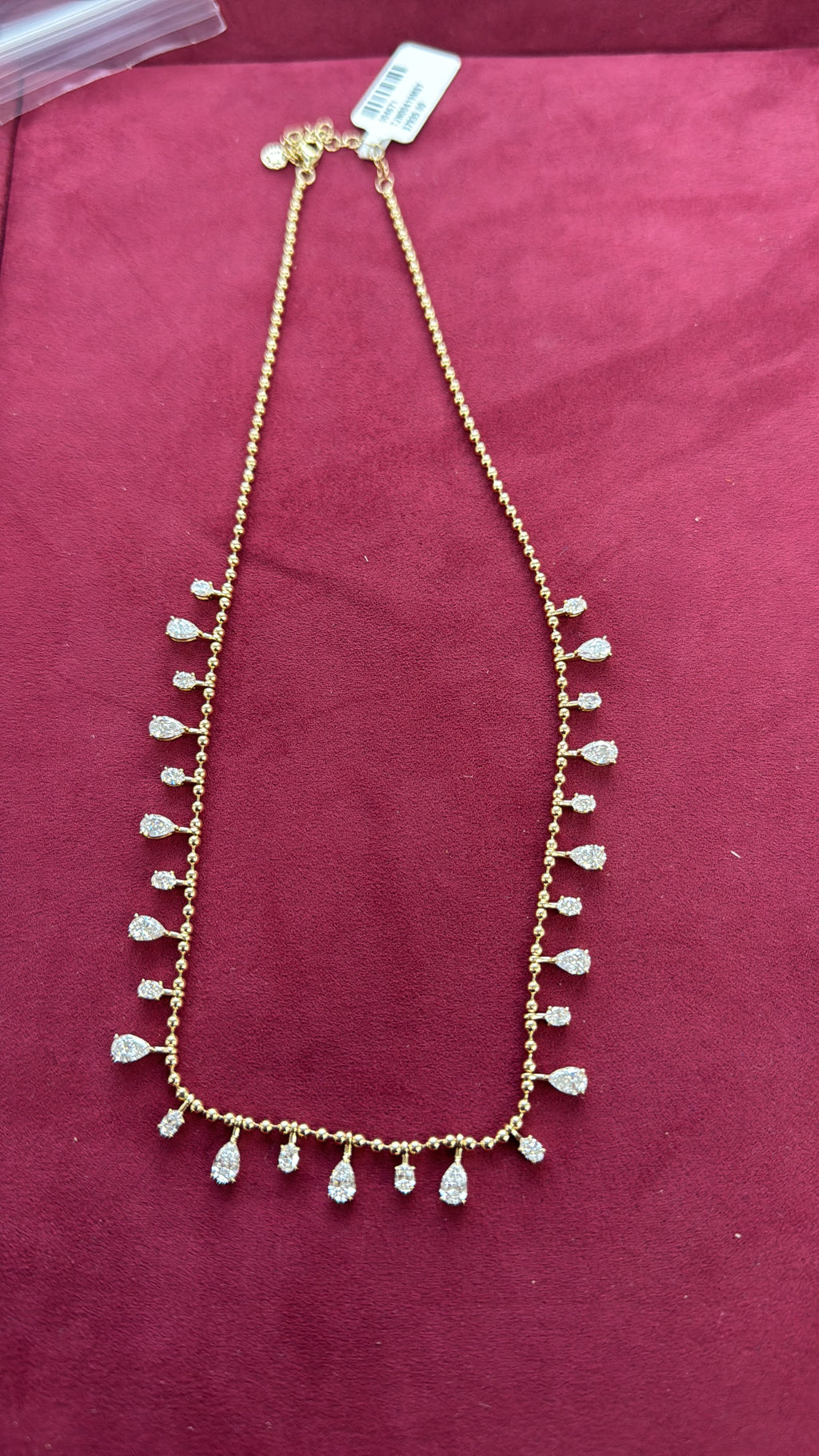 Drop Necklace pear and round shape