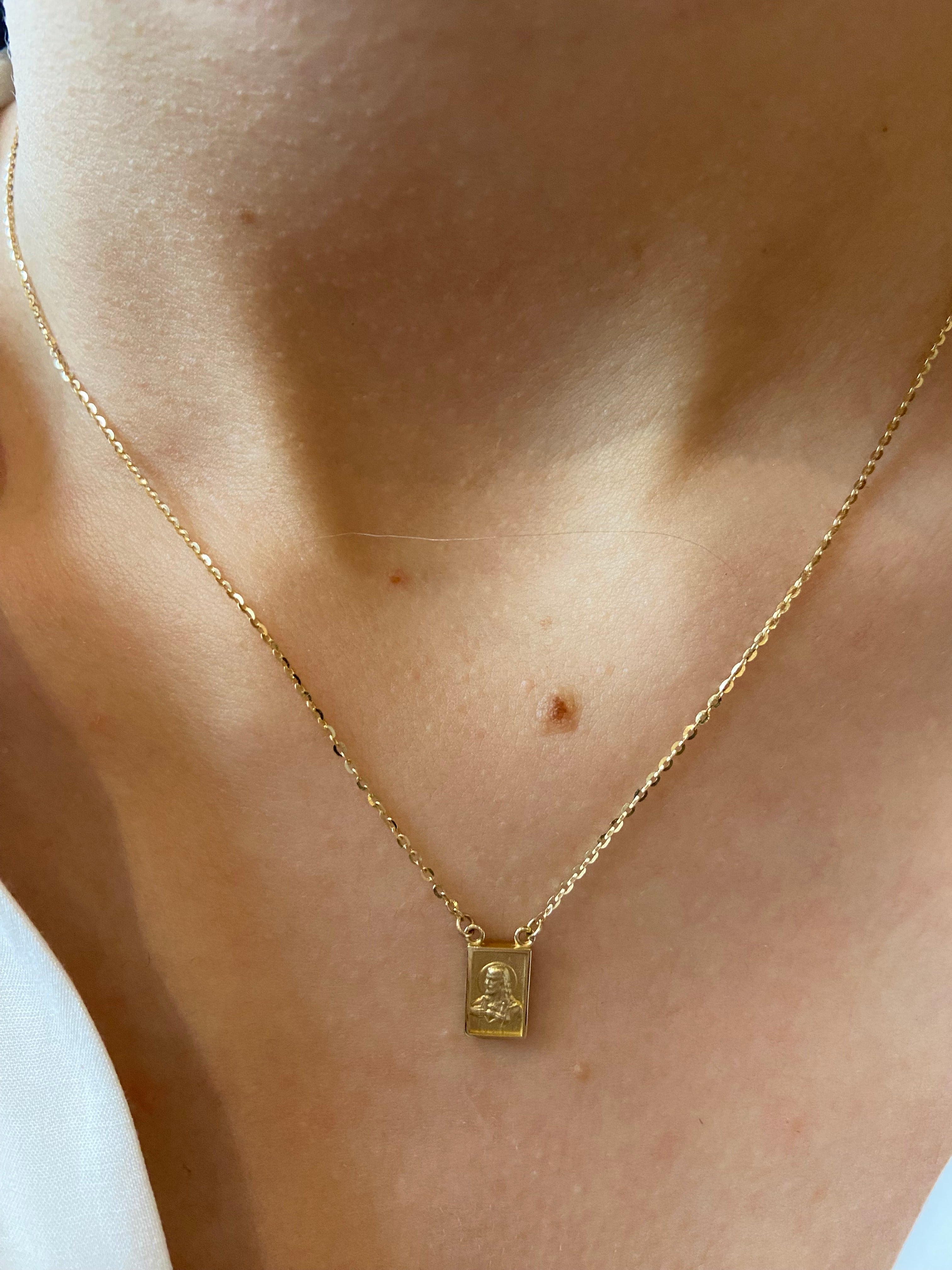 Single Small Scapular Medal Necklace