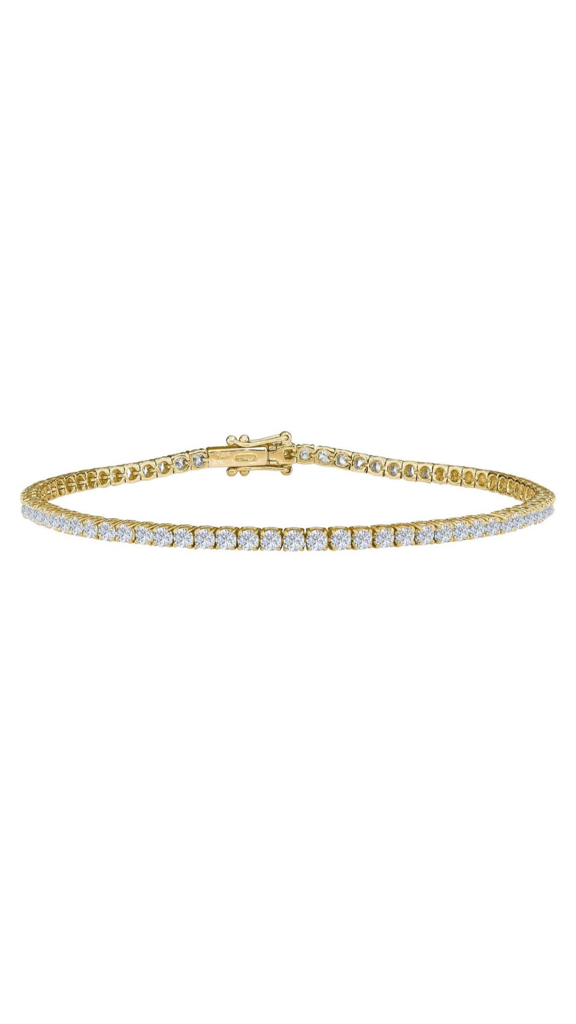 3.00ct 14k yellow Gold Tennis Diamond