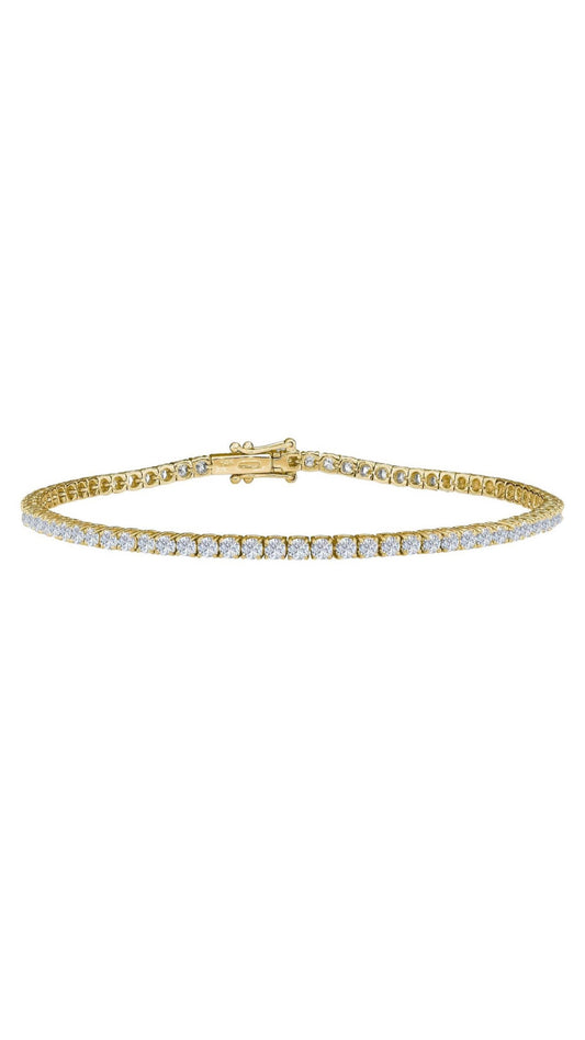 3.00ct 14k yellow Gold Tennis Diamond