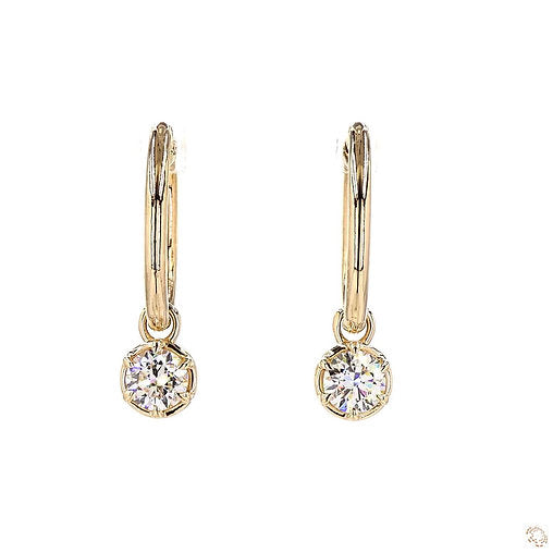 Round Prong Bezel Huggies