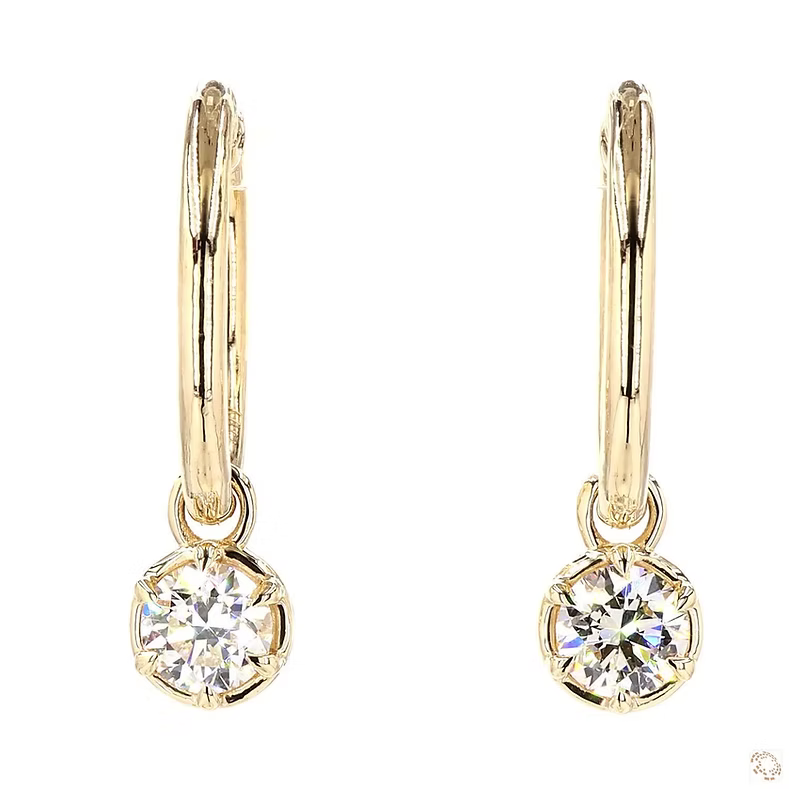 Round Prong Bezel Huggies