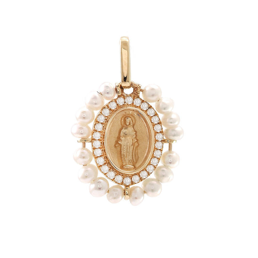 Virgin Diamond pearl Pendant