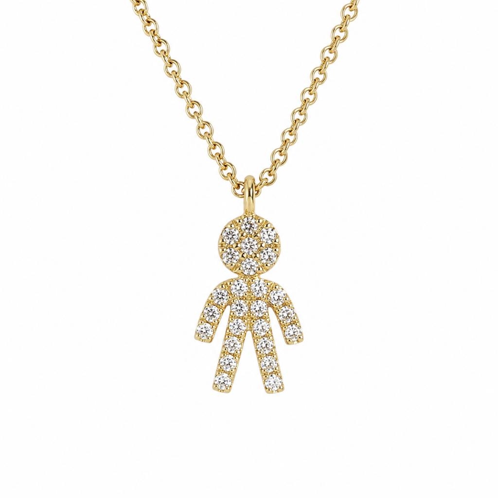 Diamond boy charm