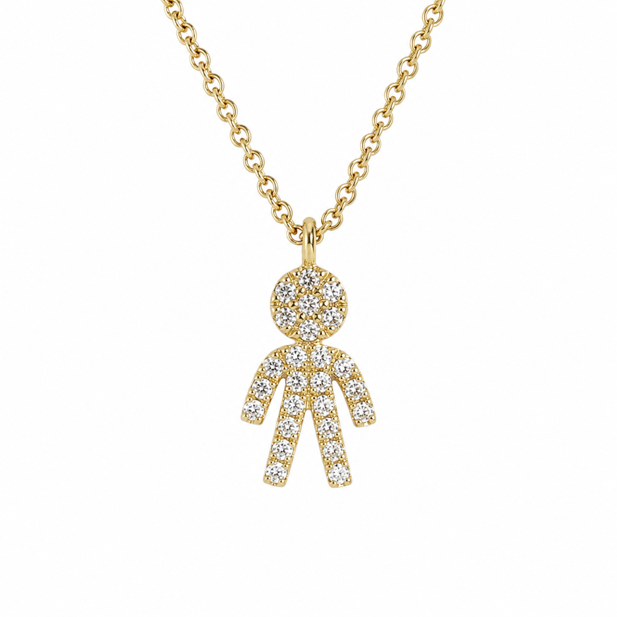 Diamond boy charm