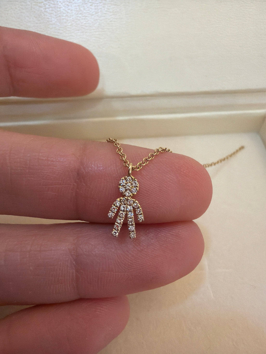 Diamond boy charm
