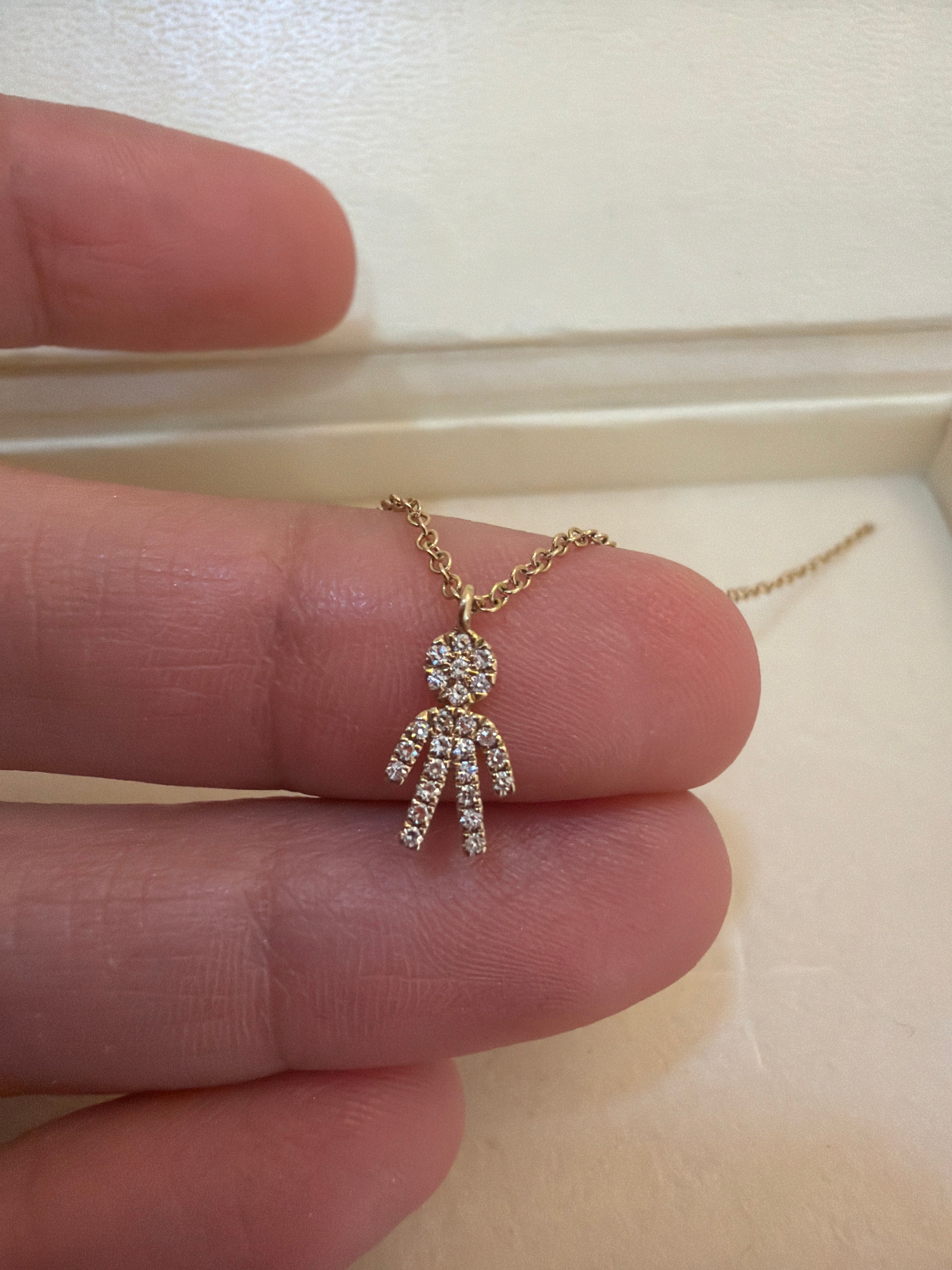 Diamond boy charm