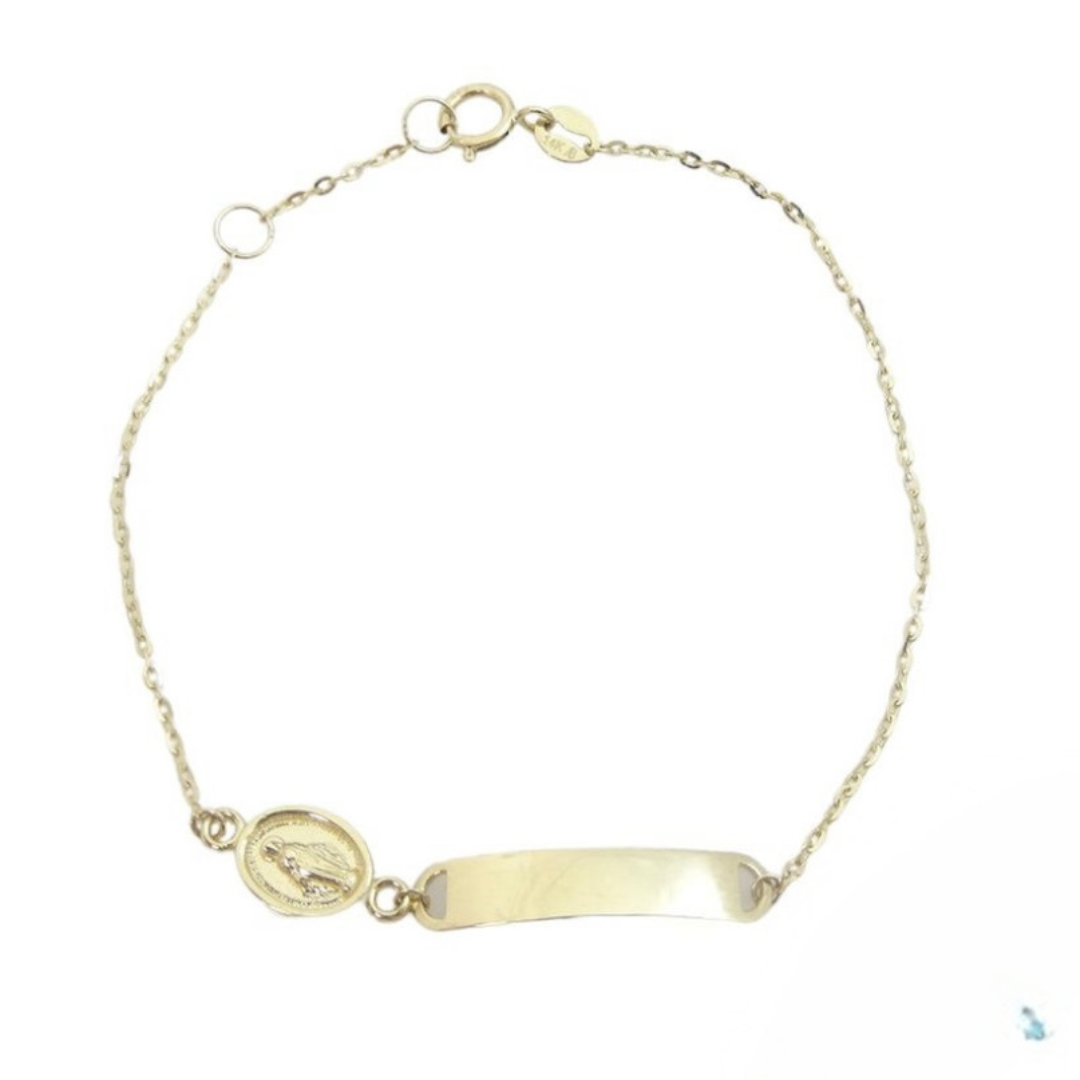 14k baby Miraculous Mother name bracelet