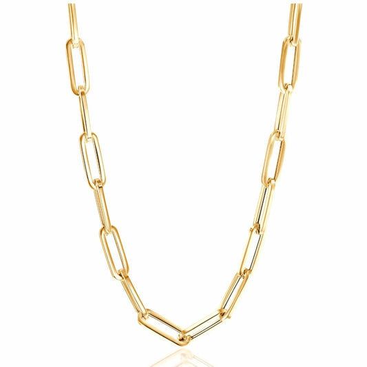 14k 4.2 MM Paper Clip necklace