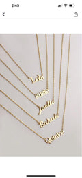 Name in 14k yellow gold