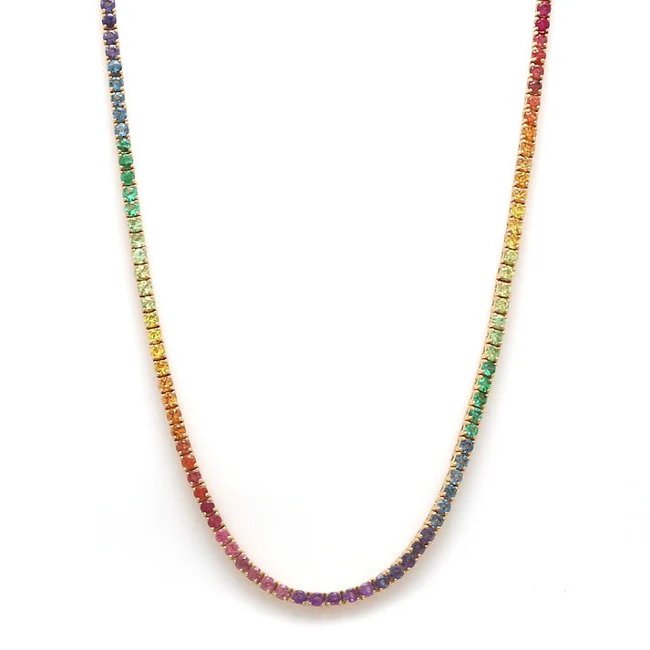 Rainbow Tennis Necklace