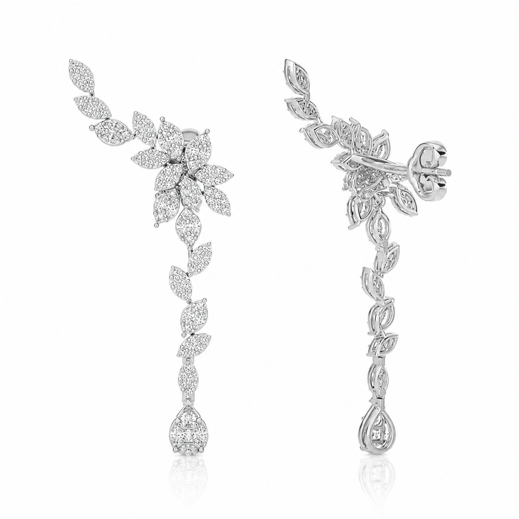 Luna Blossom Diamond Earrings
