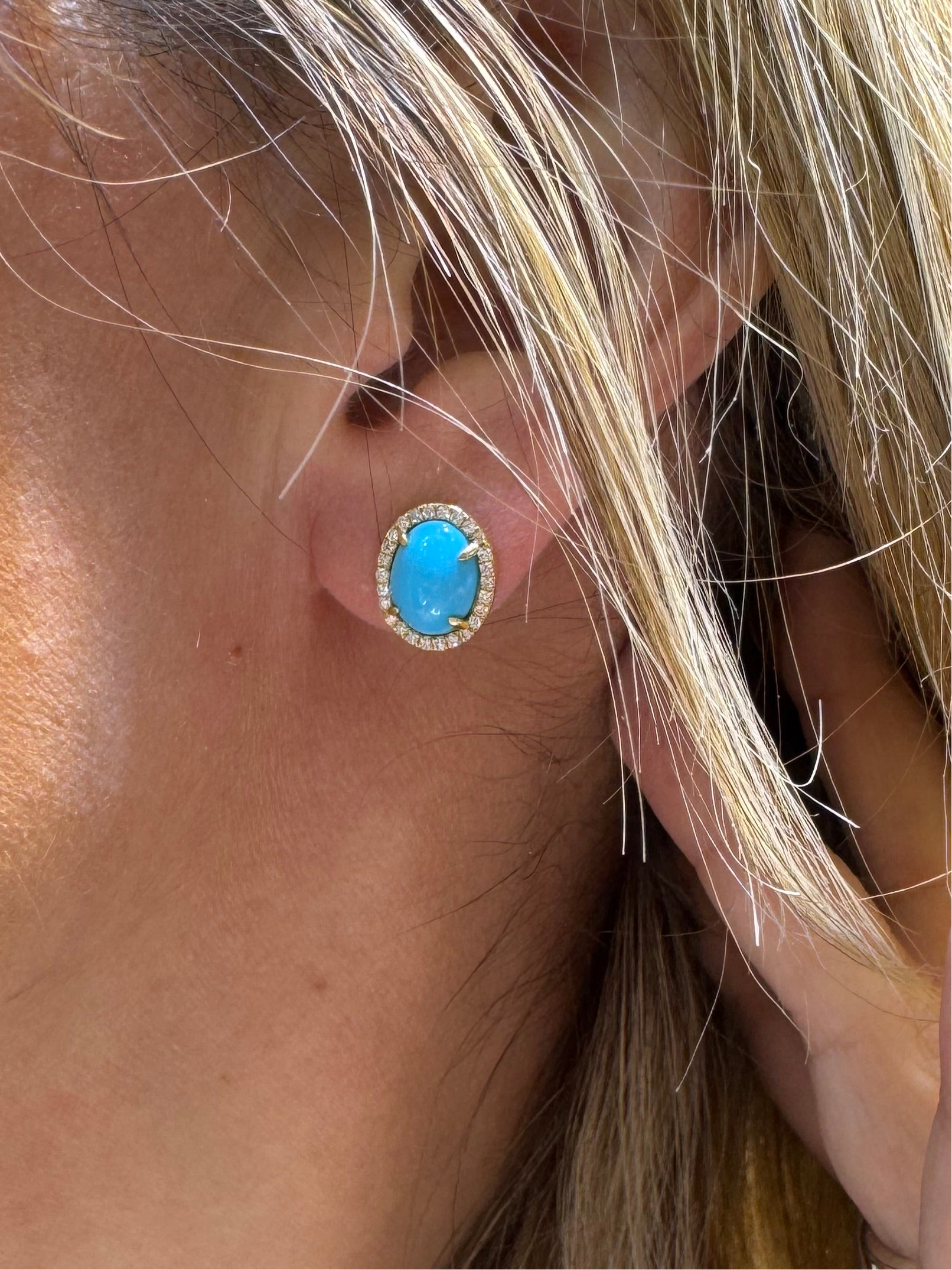 Tourquise with diamonds 18k