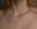 Luna Oval Diamond torque Necklace