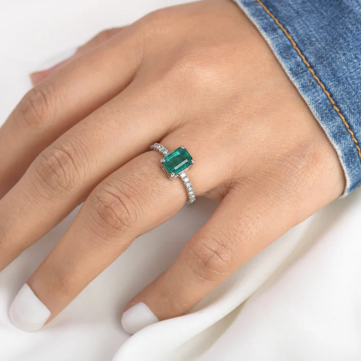 Emerald Octagon Ring