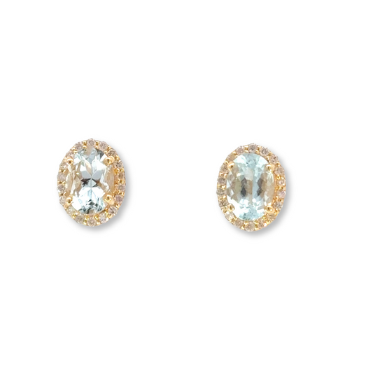 Aquamarine Studs