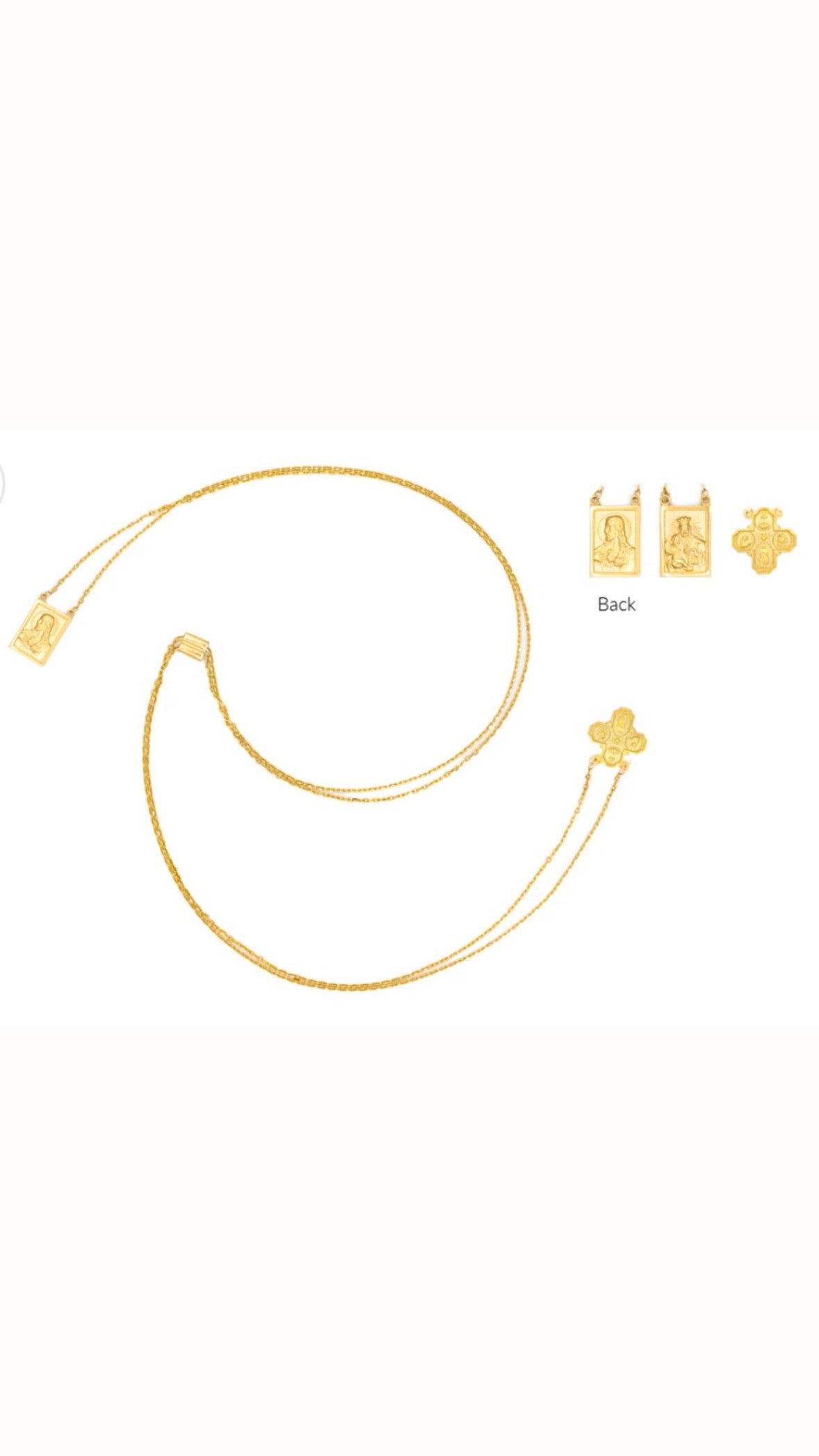 Scapular And Four Way Medal Necklace