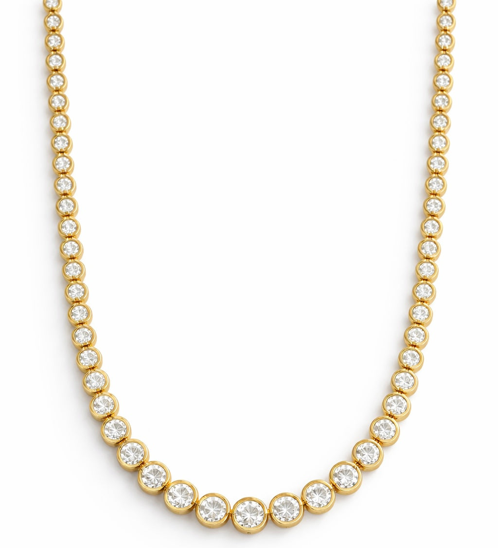 7ct Lab Diamond Bezel Tennis Necklace