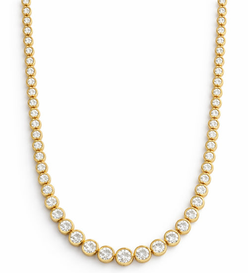 7ct Lab Diamond Bezel Tennis Necklace