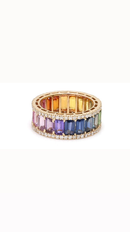 Rainbow Sapphire ring