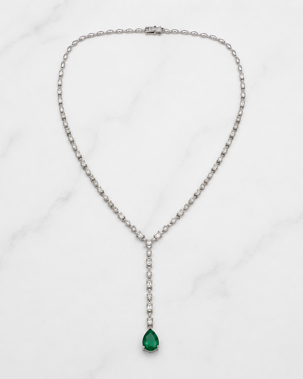 14k Emerald drop