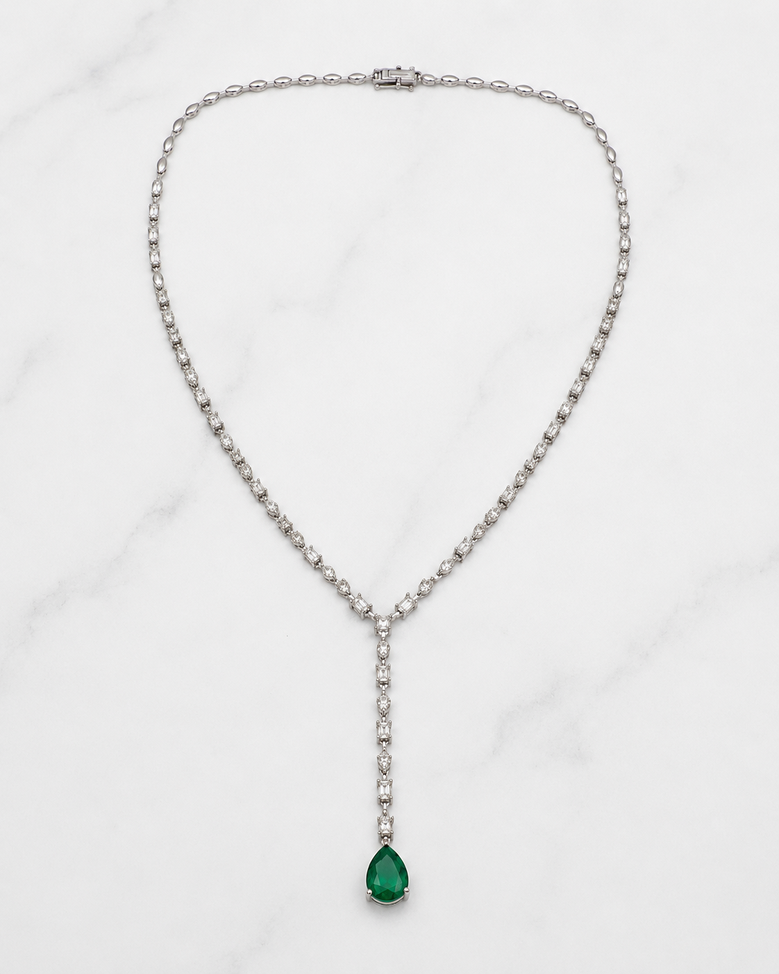 14k Emerald drop