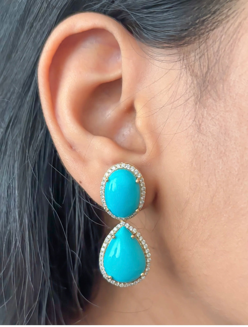 Capri Turquoise Drop Earrings