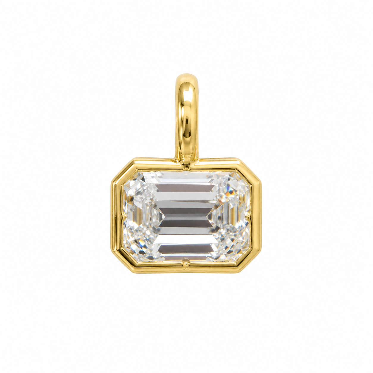 14k Emerald 1ct charm