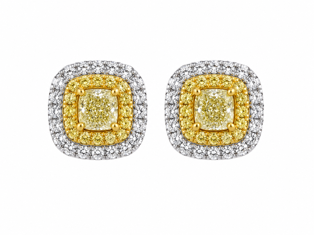 Radiant Yellow Diamond Double Halo