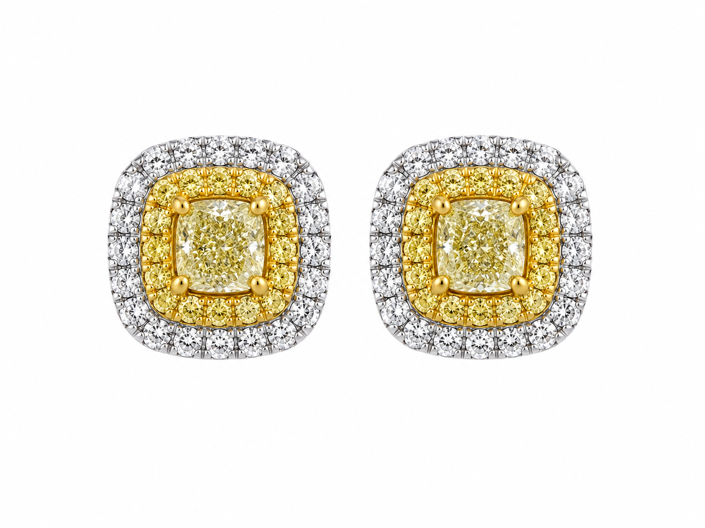 Radiant Yellow Diamond Double Halo
