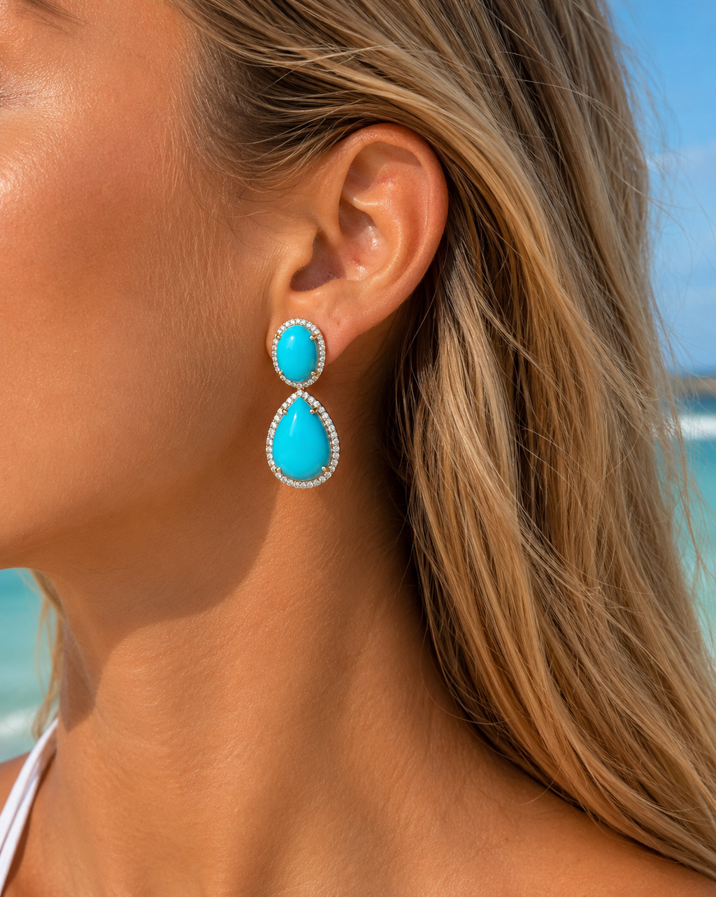 Capri Turquoise Drop Earrings