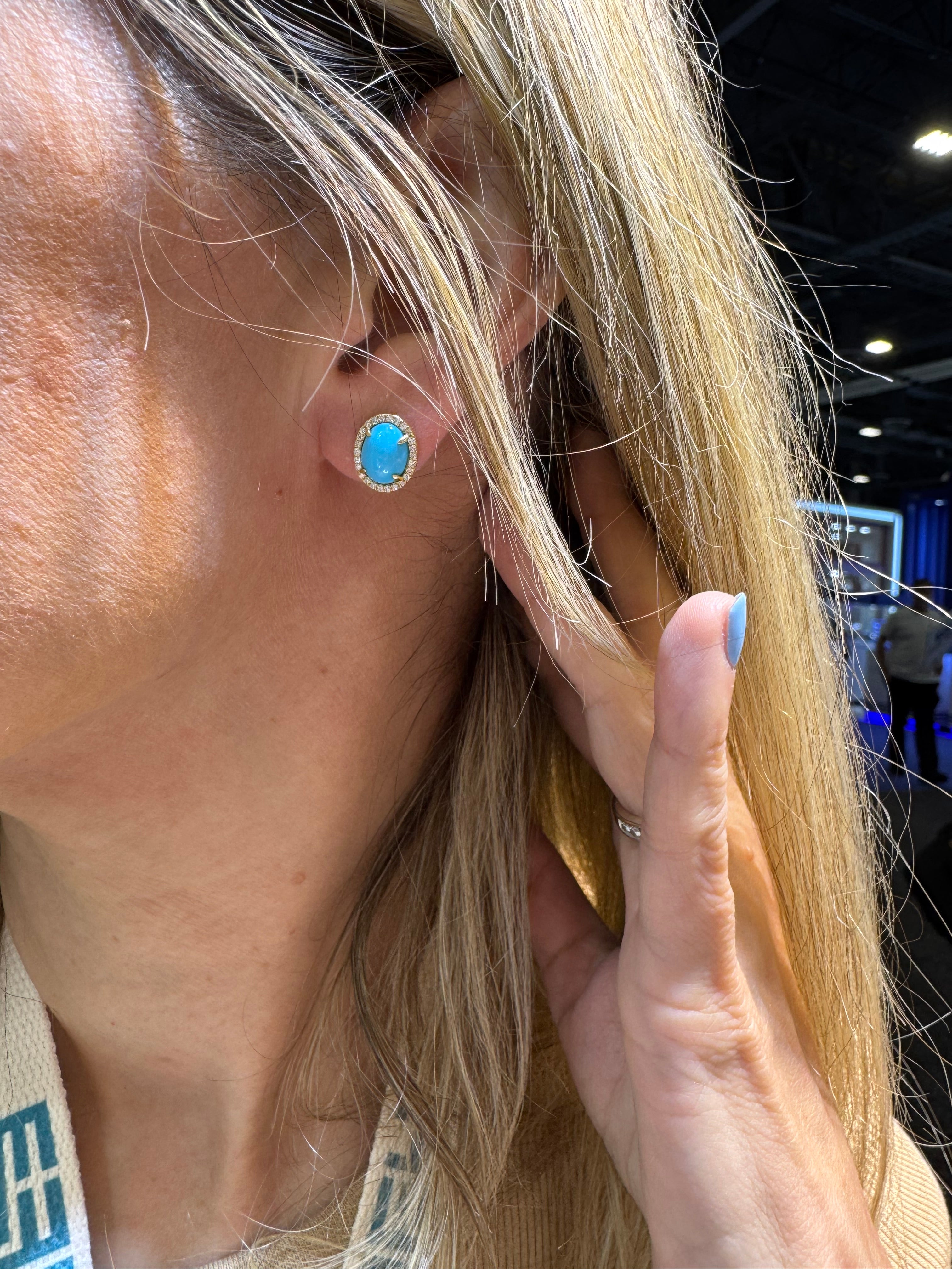 Tourquise with diamonds 18k