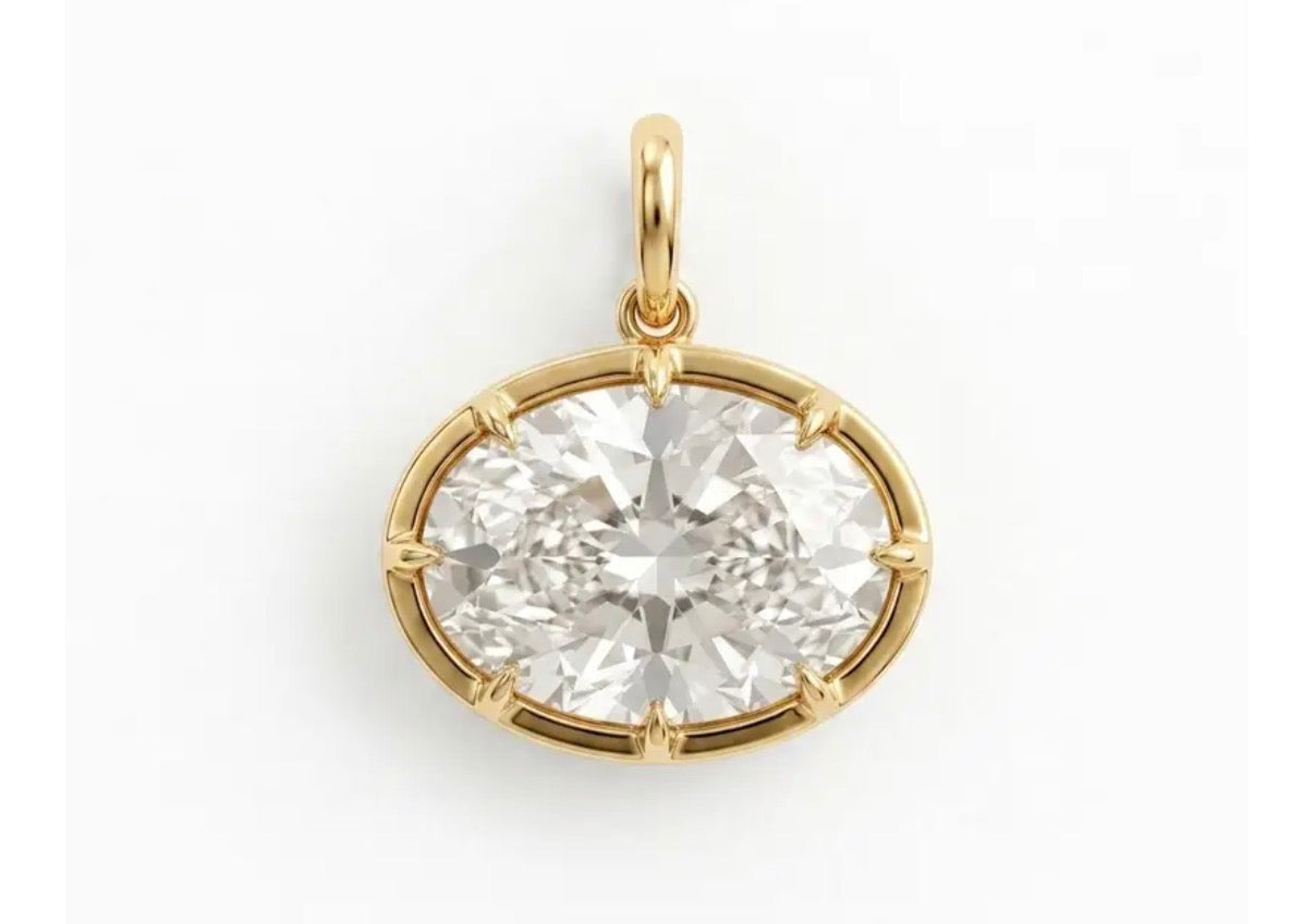 Oval charm