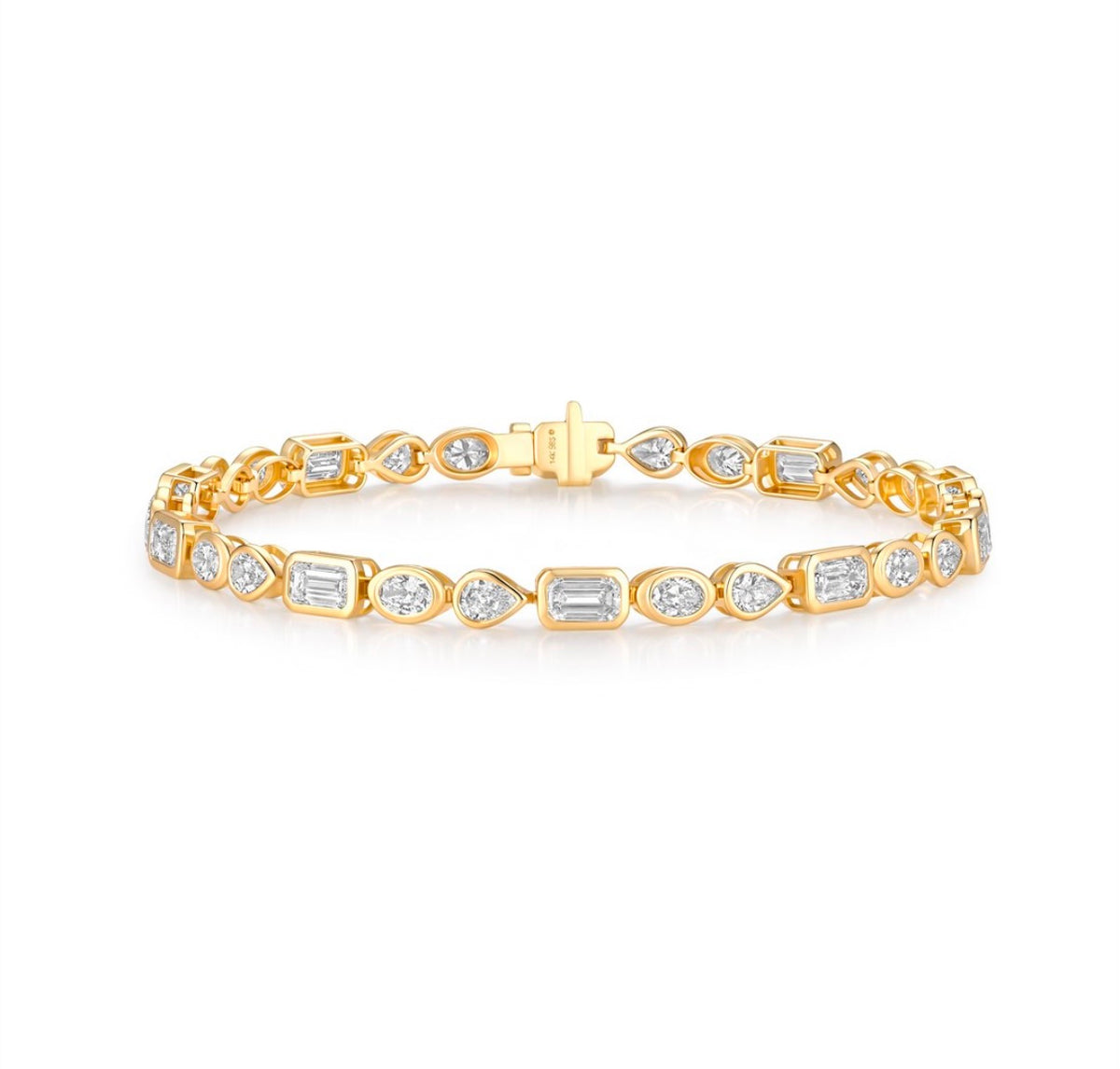 Multi shape bezel bracelet