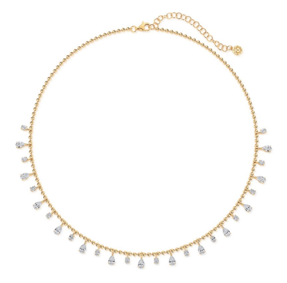 Drop Necklace pear and round shape