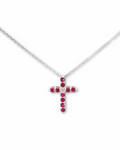 Ruby Cross Necklace