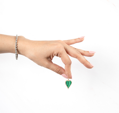 Heart Malachite Pendant
